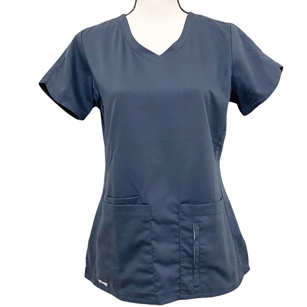 Grey’s Anatomy by Barco Active 4 Pocket V-Neck Scrub Uniform Top Women Size S